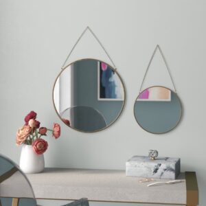 Round Wall Hanging Mirror 8×8″