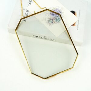 Octagonal Hanging Double Glass Photo Frame 8×12″